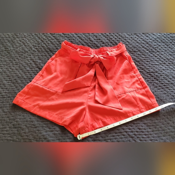 A New Day Red Belted Shorts Size S - Picture 2 of 4